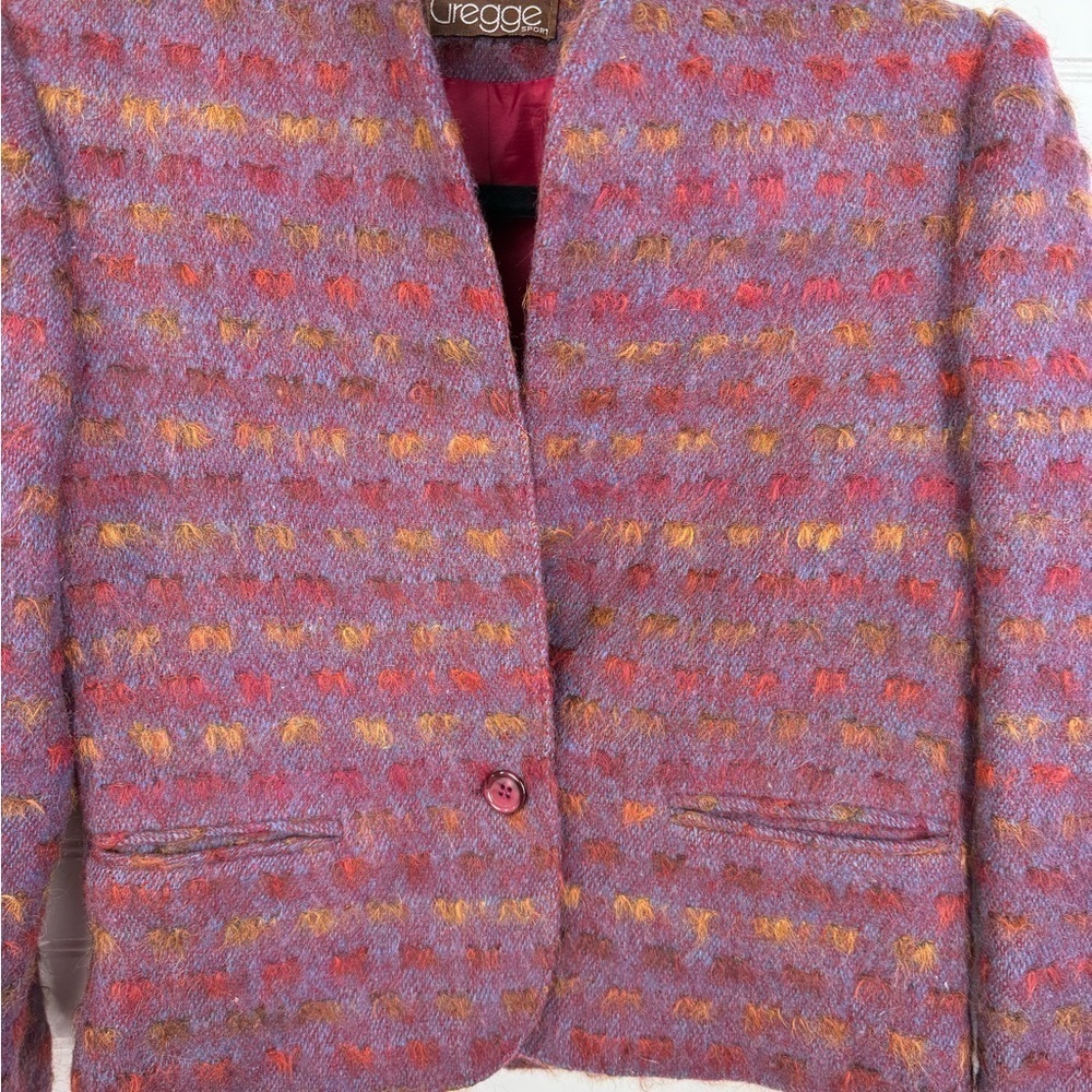 Gregge Sport vintage colorful cropped wool blazer. Size 4. - Picture 6 of 6